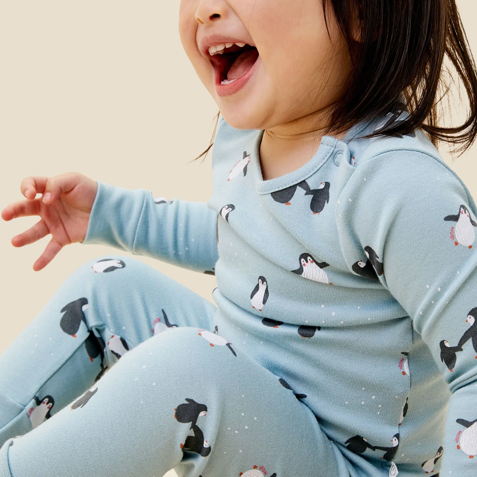 Penguin Print Pajama Set