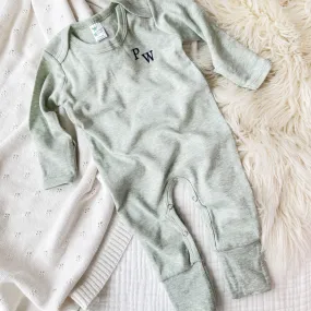 Personalized Baby Leighton Footed Pajamas with Fold Over Mittens