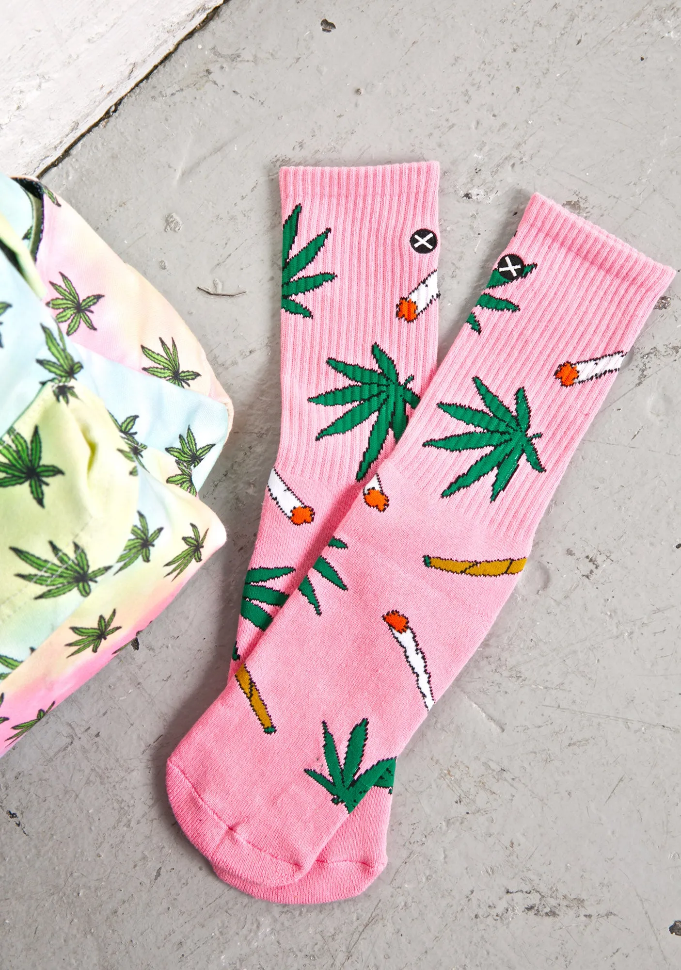 Pink Weedies Socks