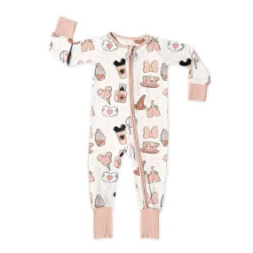 Pins & Treats Zip Up Bamboo Pajamas