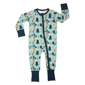 Pirate's Life Bamboo Baby Pajamas - Convertible