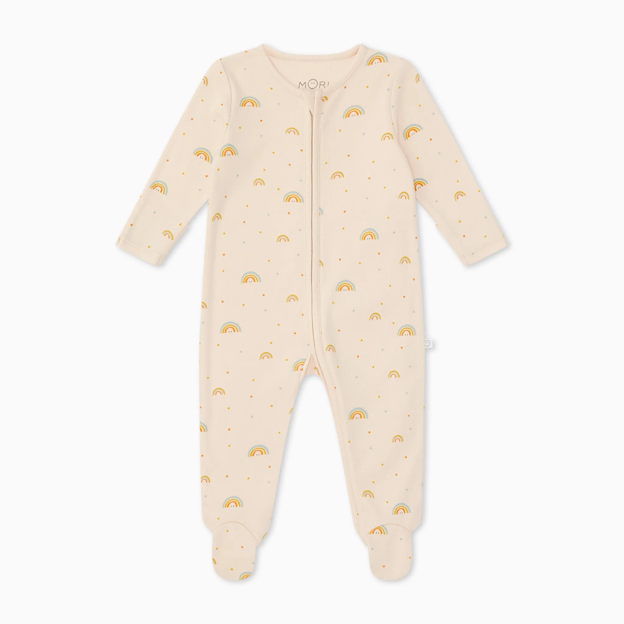 Rainbow Print Clever Zip Baby Pajamas