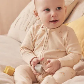 Rainbow Print Clever Zip Baby Pajamas