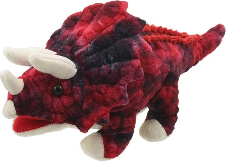 Red Baby Triceratops Puppet