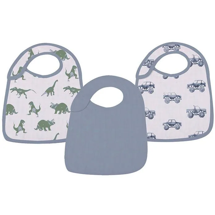 Rough Terrain Cotton Snap Bibs 3PK