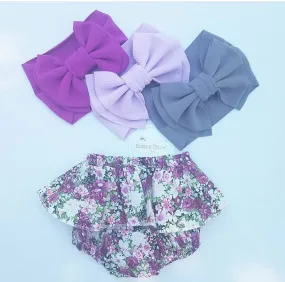 Ruffled Bloomer Diaper Cover, Lavender Wildflower