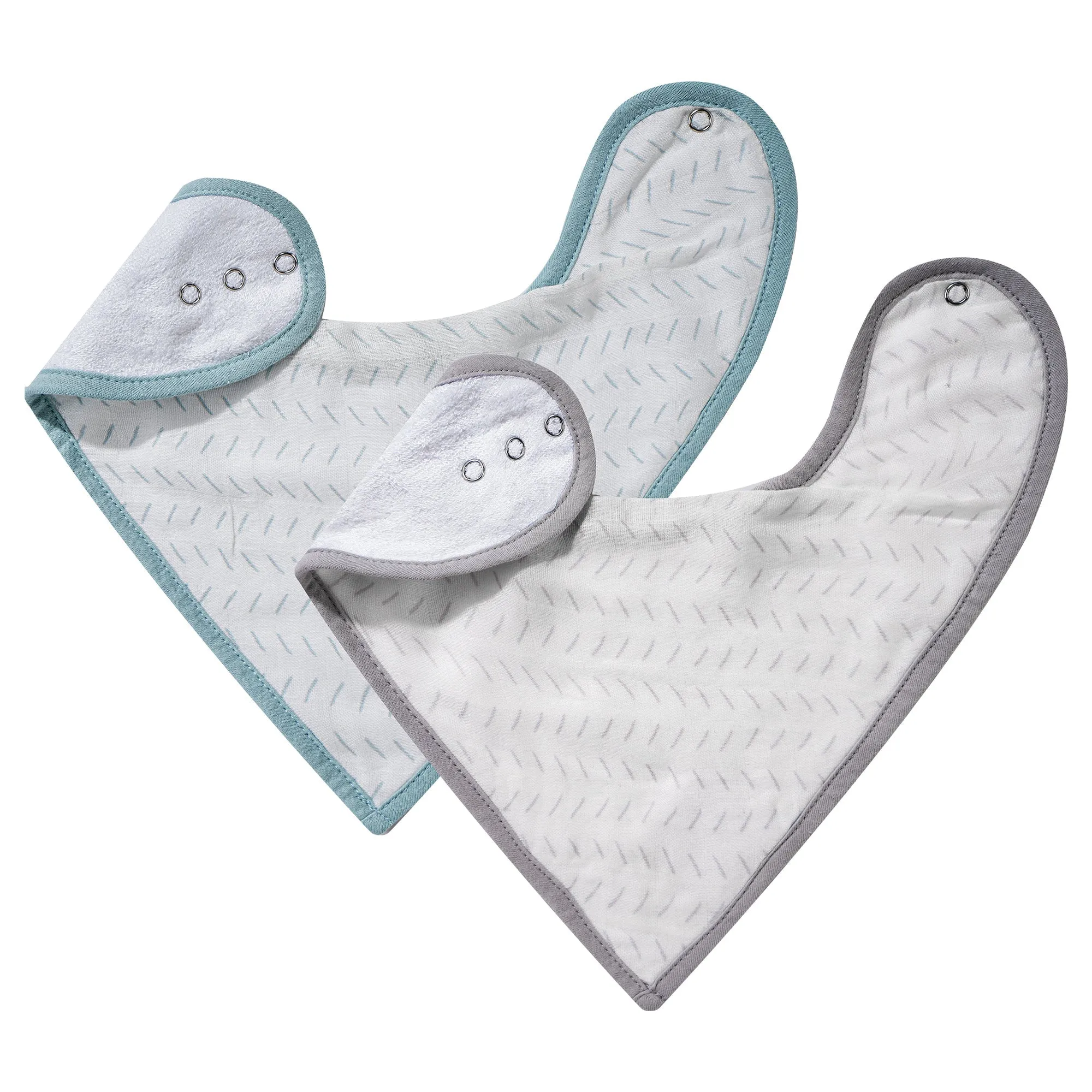 Sage & Gray Dash Bib Set