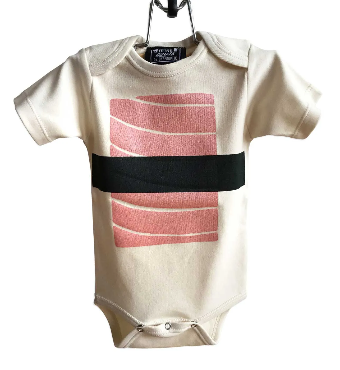 Salmon Sushi Baby Snapsuit, Nigiri Print Creeper