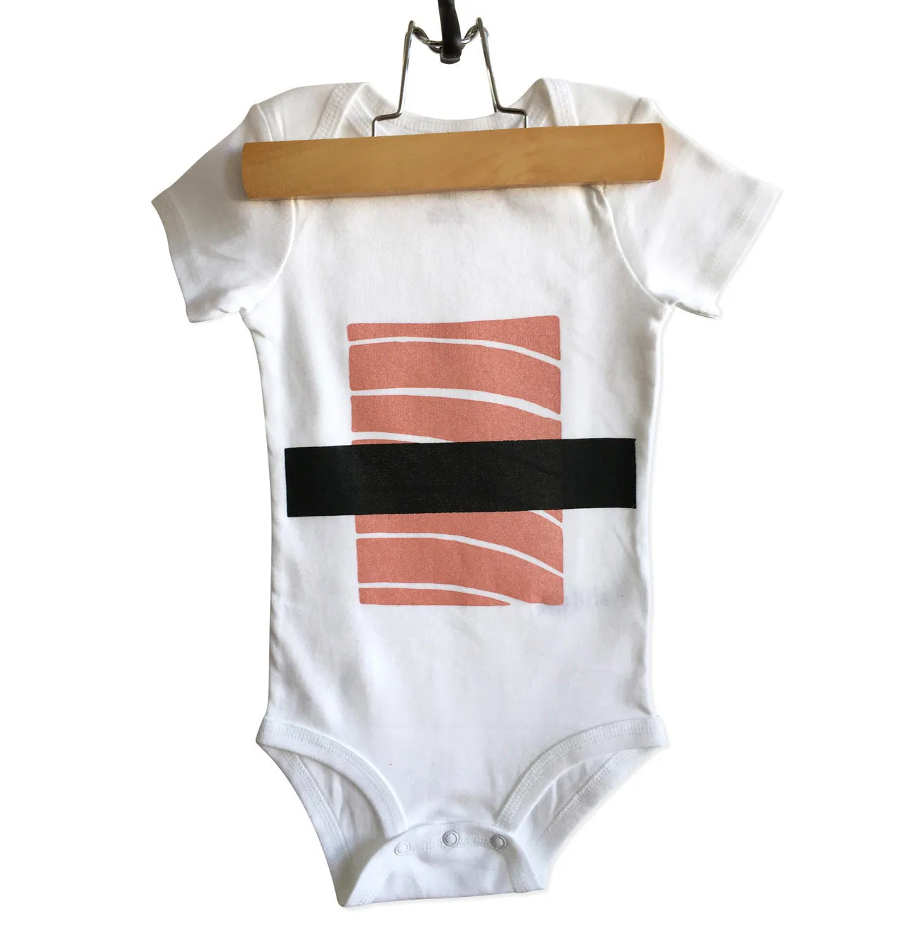 Salmon Sushi Baby Snapsuit, Nigiri Print Creeper