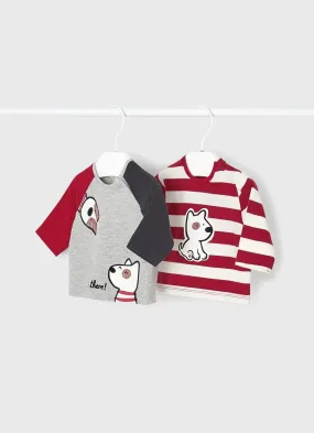 Set of 2- Pieces Baby Cotton Long T-Shirts | Mayoral