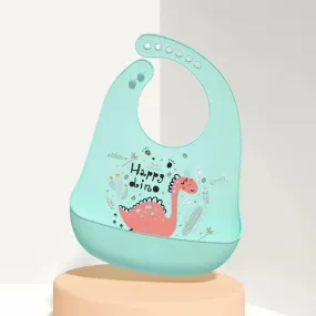 Silicone Babi Bib Waterproof Saliva Dripping Banana Bibs Cartoon Newborn Feeding Soft Edible Aprons Baby Adjustable Burp Scarf