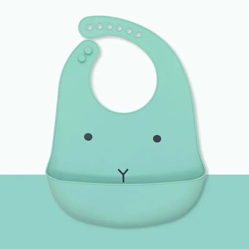 Silicone Babi Bib Waterproof Saliva Dripping Banana Bibs Cartoon Newborn Feeding Soft Edible Aprons Baby Adjustable Burp Scarf