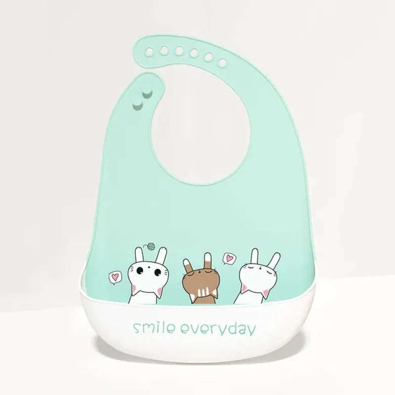 Silicone Babi Bib Waterproof Saliva Dripping Banana Bibs Cartoon Newborn Feeding Soft Edible Aprons Baby Adjustable Burp Scarf