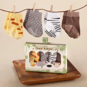 Sock Safari 4-Pair Animal Themed Sock Set