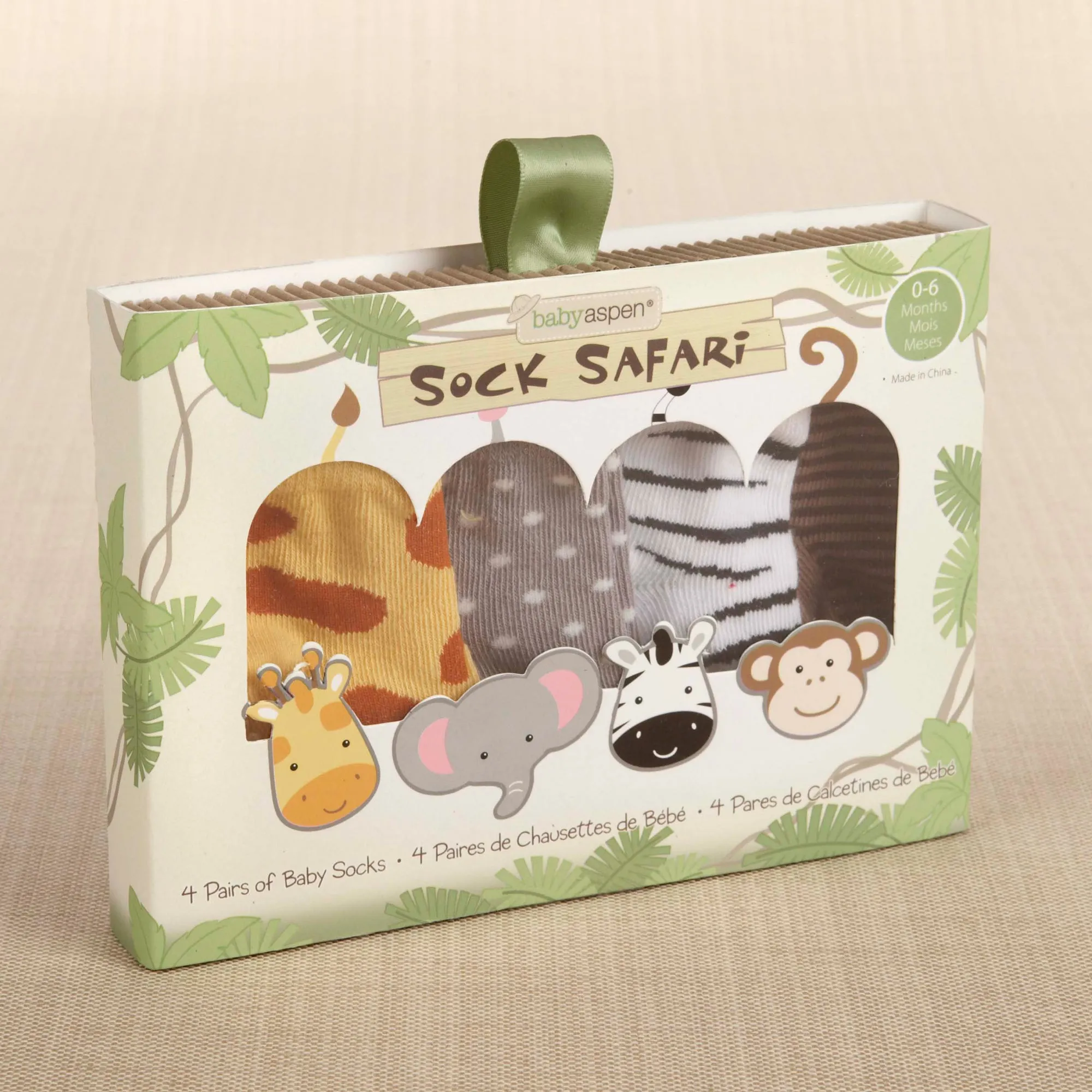 Sock Safari 4-Pair Animal Themed Sock Set