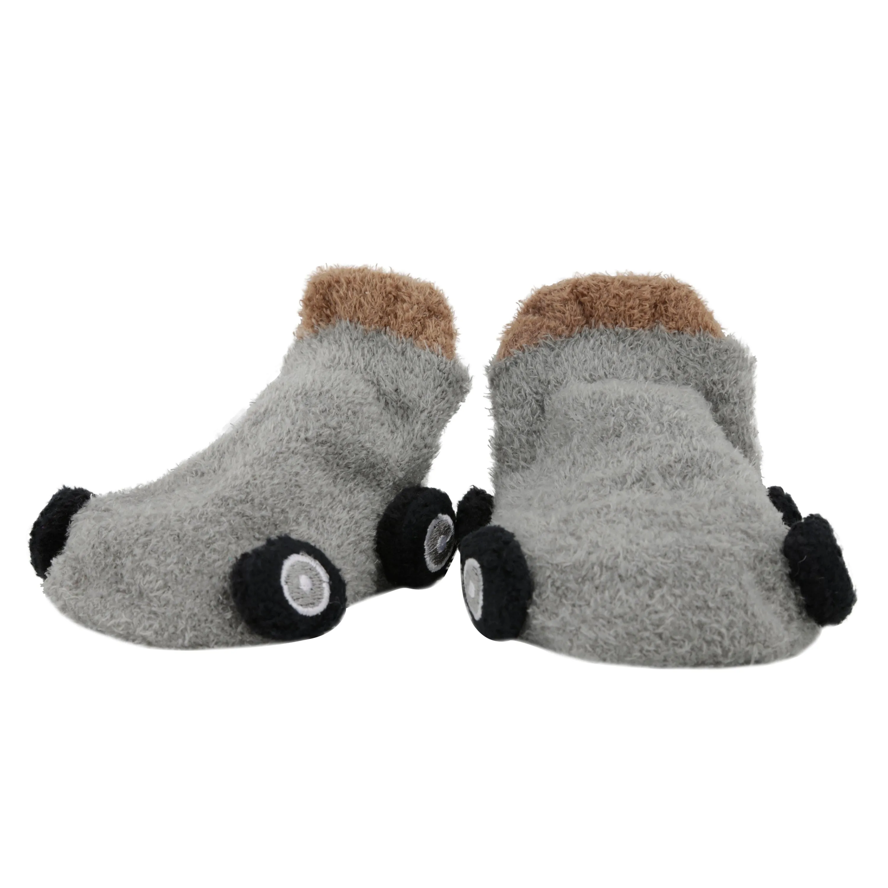 Socks On Wheels Grey And Beige 2 Pk