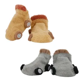 Socks On Wheels Grey And Beige 2 Pk