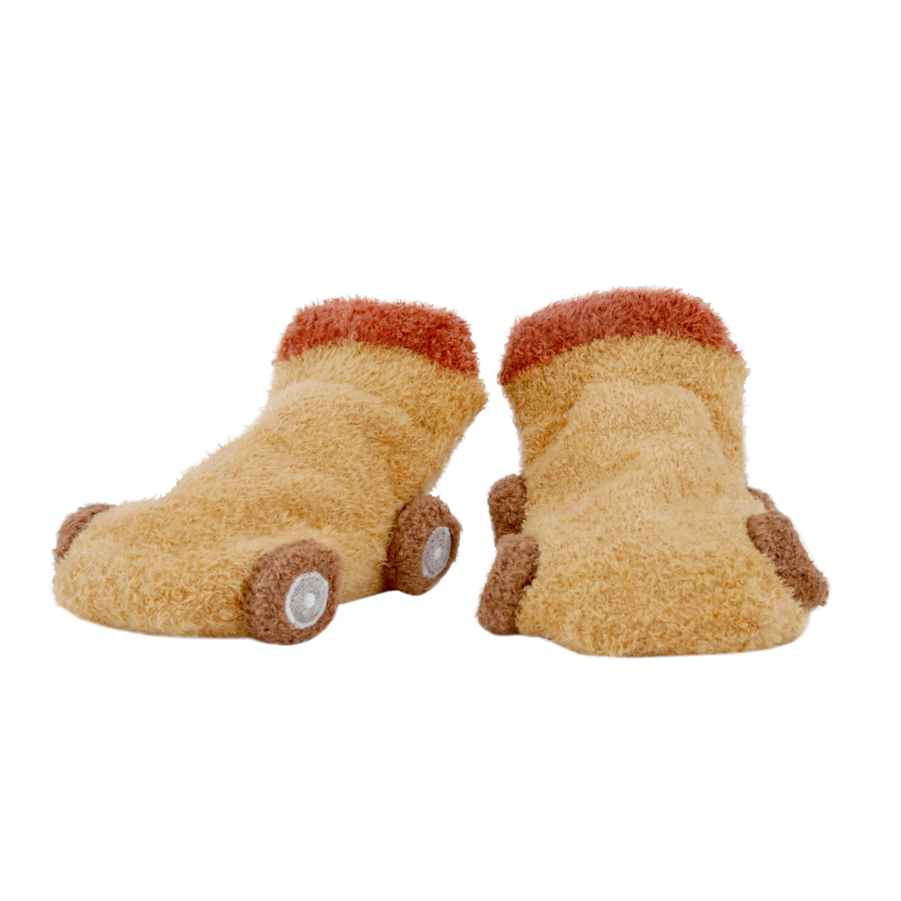 Socks On Wheels Grey And Beige 2 Pk