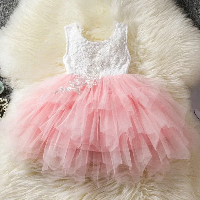 Toddler Girl Baby Clothing Dresses-Birthday-Party Occasion