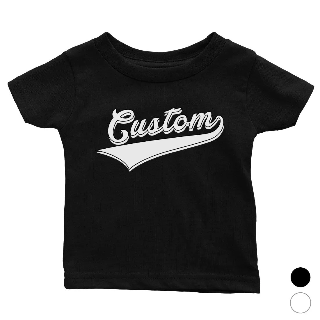 White College Swoosh Cool Classic Baby Personalized T-Shirt Gift