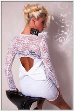 White Lace Pierced Babydoll