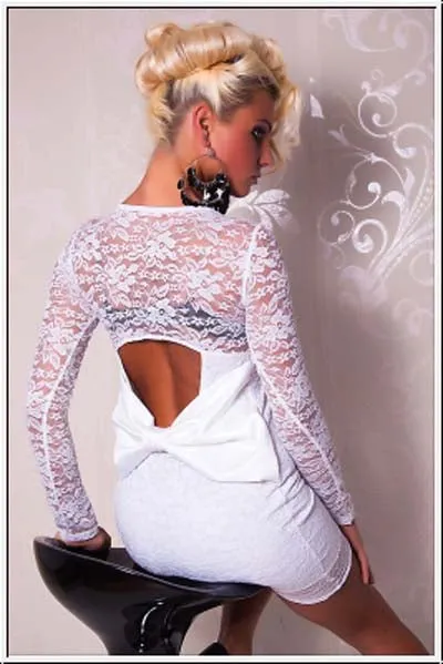 White Lace Pierced Babydoll