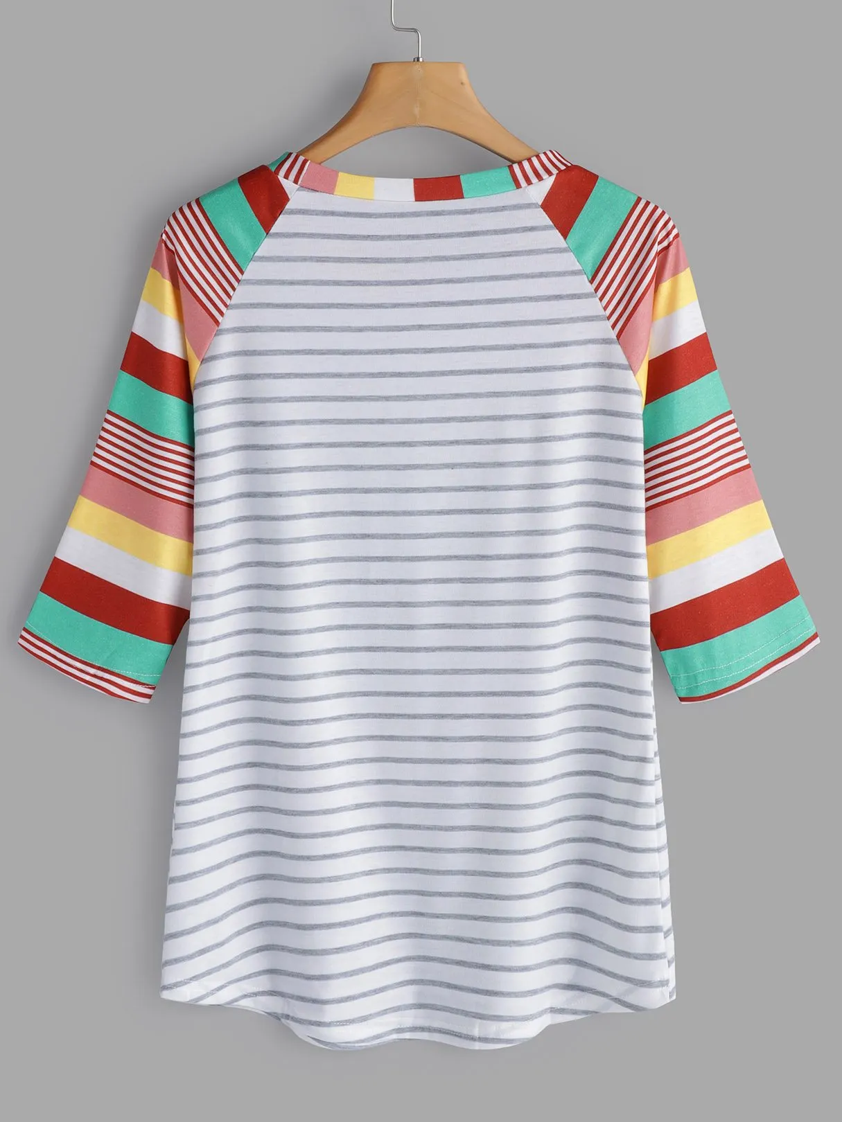 Wholesale Round Neck Half Sleeve Stripe T-Shirts