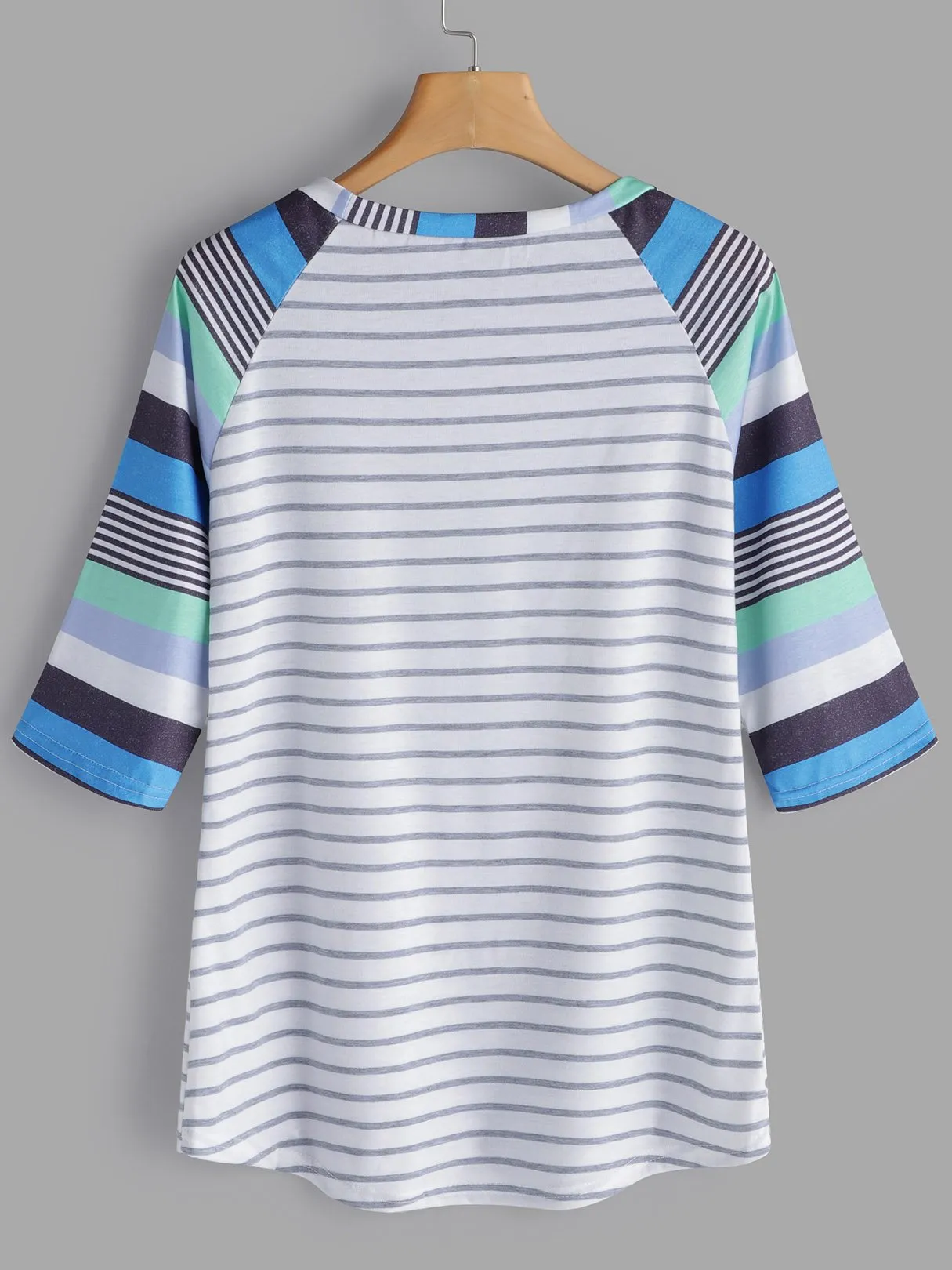 Wholesale Round Neck Half Sleeve Stripe T-Shirts