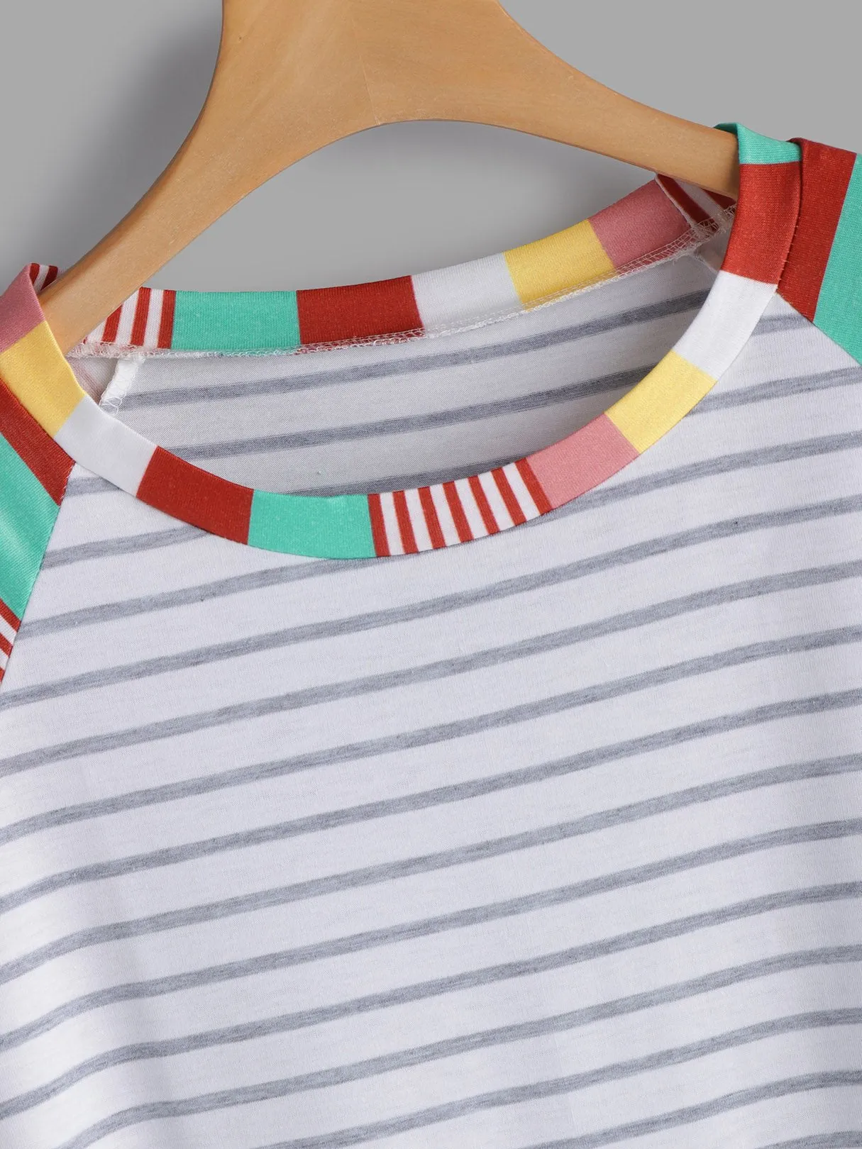 Wholesale Round Neck Half Sleeve Stripe T-Shirts