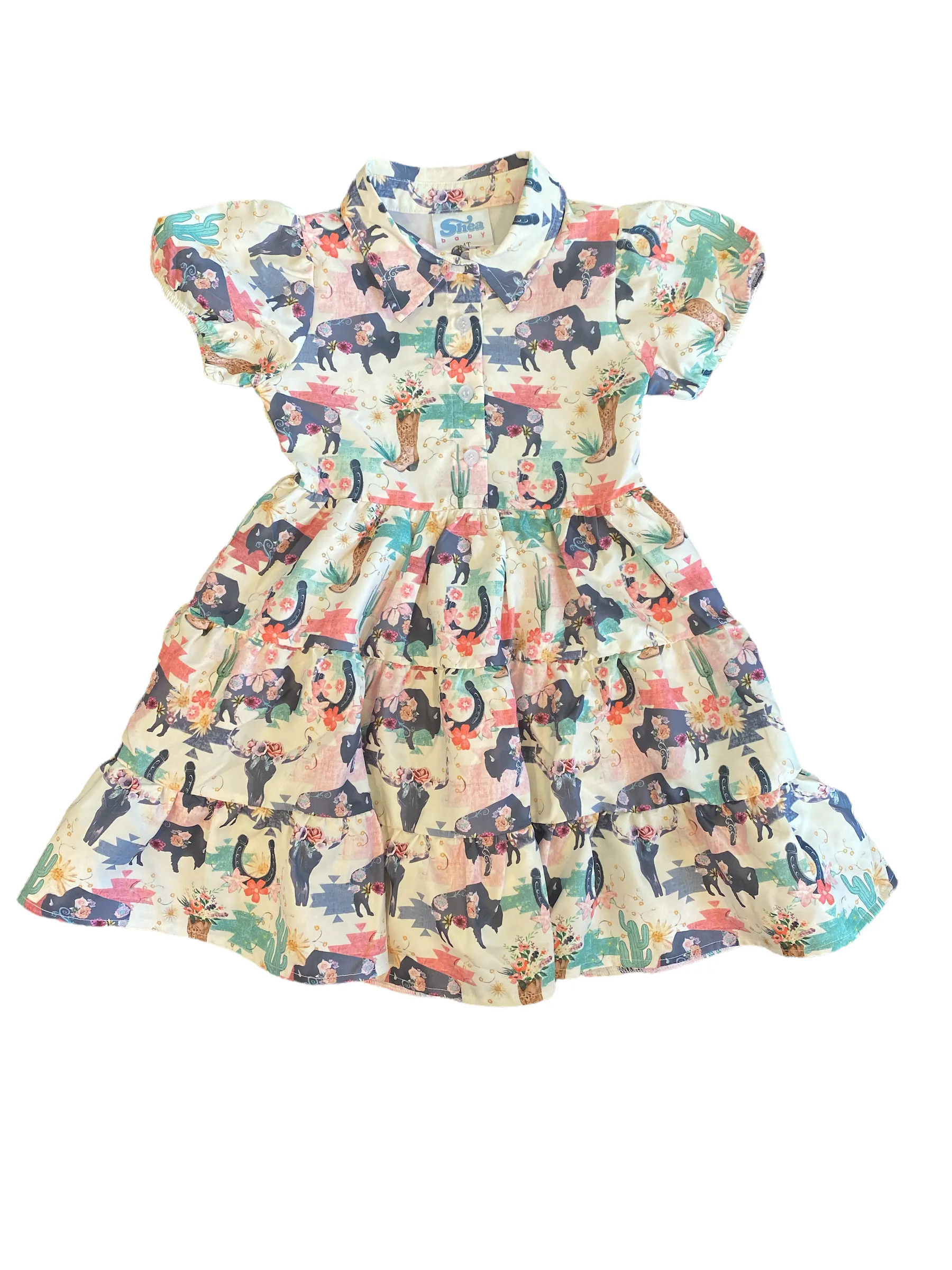 Wild Buffalo Flow Dress Kid (6-7)
