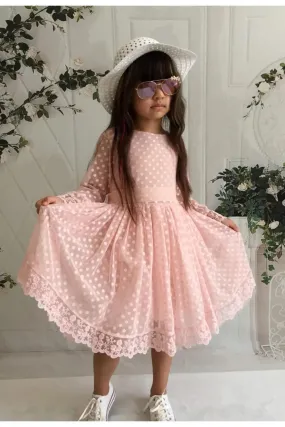 With Hat Gift,Guipure, Princess Model Girl Dress,Birthday Baby Girl Dress ,Wedding Dress,Baby Girl Princess Dress,Tulle AND Lace  Girl Dress 1